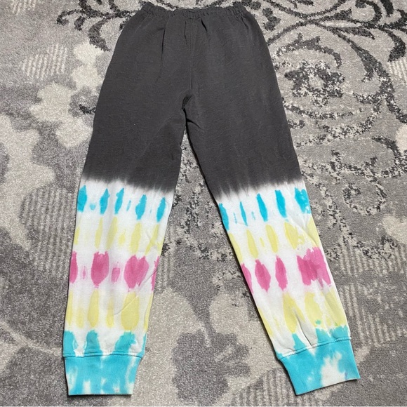 Girls Hurley Dark Charcoal Grey Tie Dye Jogger Sweatpants - Picture 6 of 6